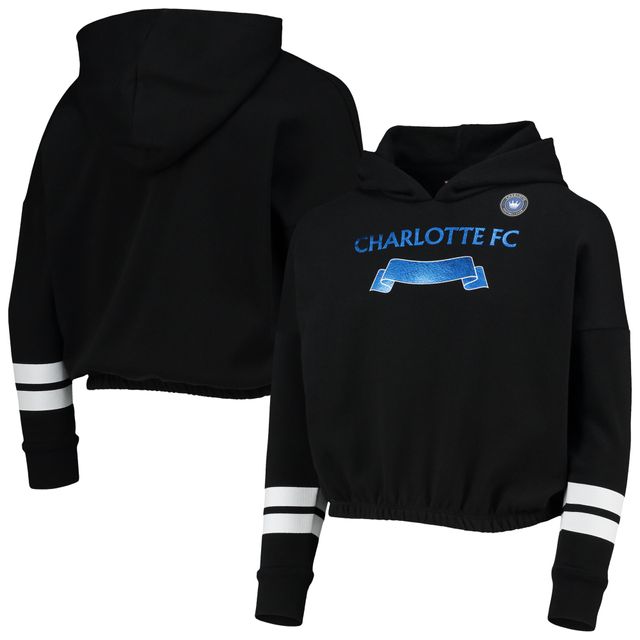 Sweat à capuche en polaire noir Charlotte FC Team 5th & Ocean by New Era pour fille