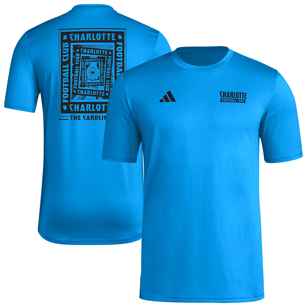 Men's adidas Blue Charlotte FC Local Wrap T-Shirt