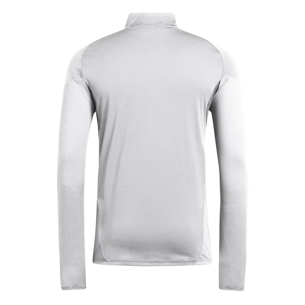 Men's adidas  Silver Charlotte FC 2025 Quarter-Zip Long Sleeve Training Top