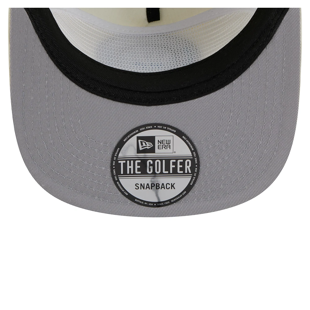 Casquette de golf à visière snapback Charlotte FC Kickoff 2025 de New Era pour homme, couleur crème