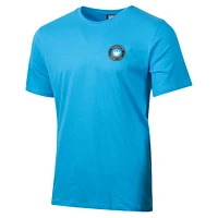 T-shirt décontracté pour homme avec motif sport et logo Suède Charlotte FC bleu