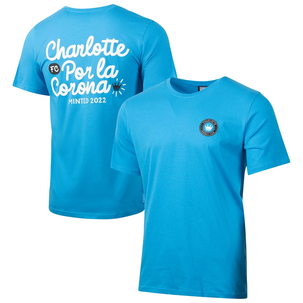T-shirt décontracté pour homme avec motif sport et logo Suède Charlotte FC bleu