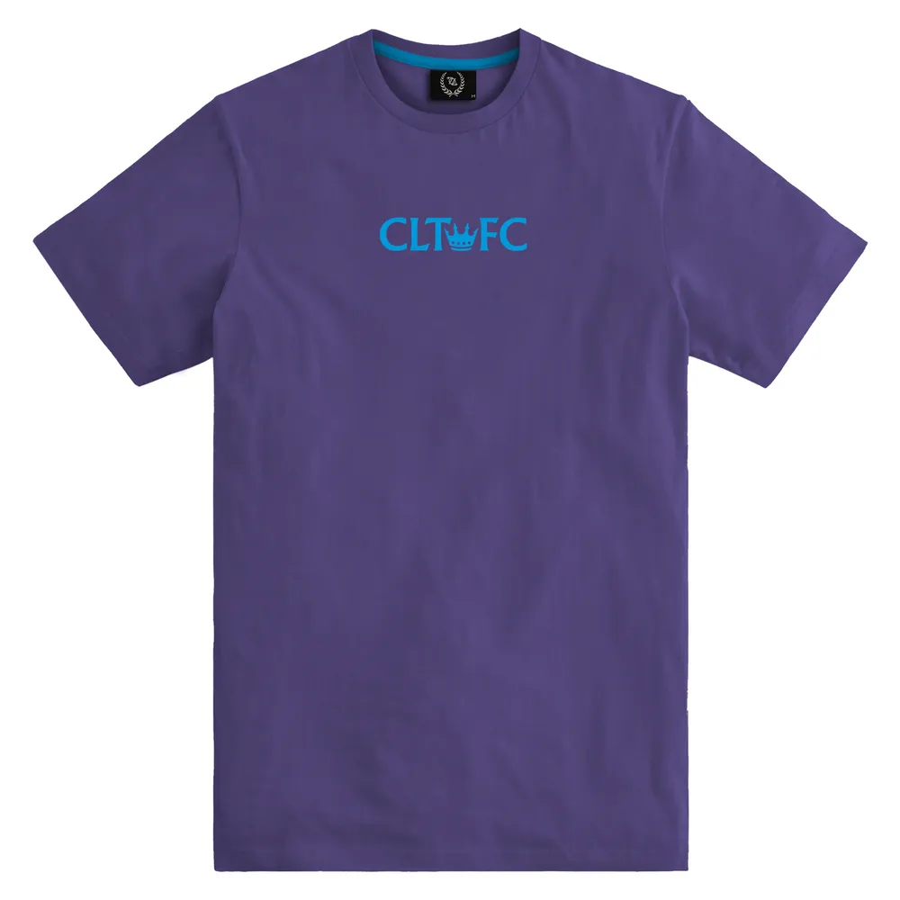 Men's 704 Shop Purple Charlotte FC Crown Back Print T-Shirt