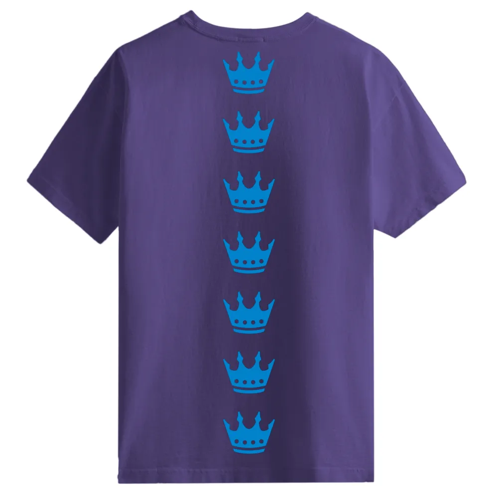 T-shirt 704 Shop pour homme violet Charlotte FC Crown avec imprimé dans le dos