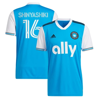 Maillot pour homme adidas Andre Shinyashiki Blue Charlotte FC 2022 Primary Replica Player