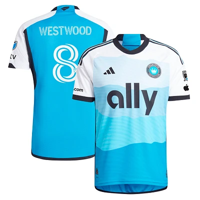 maillot de joueur authentique adidas Ashley Westwood Blue Charlotte FC 2024 The Carolina Kit pour homme : découvrez le