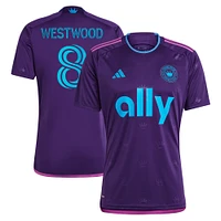 Men's adidas Ashley Westwood Purple Charlotte FC 2023 Crown Jewel Kit Replica Jersey