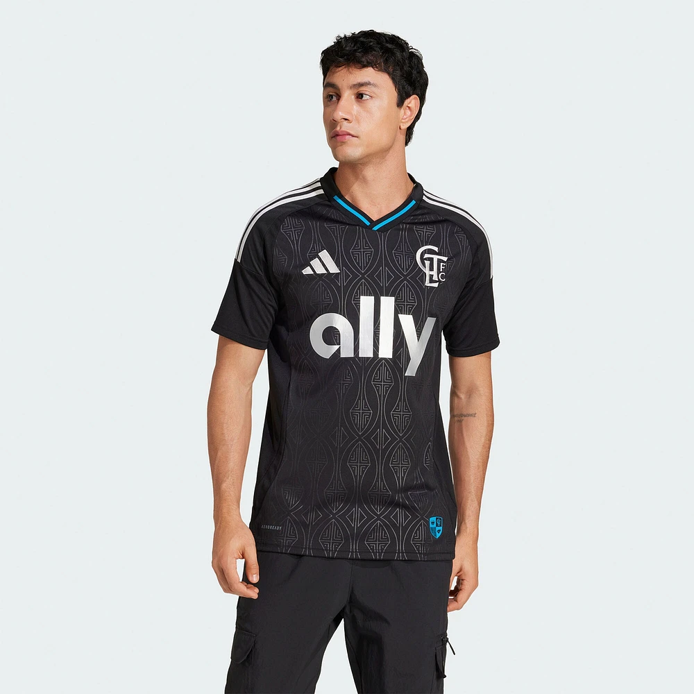 Men's adidas  Black Charlotte FC 2025 Fortress Kit Replica Jersey