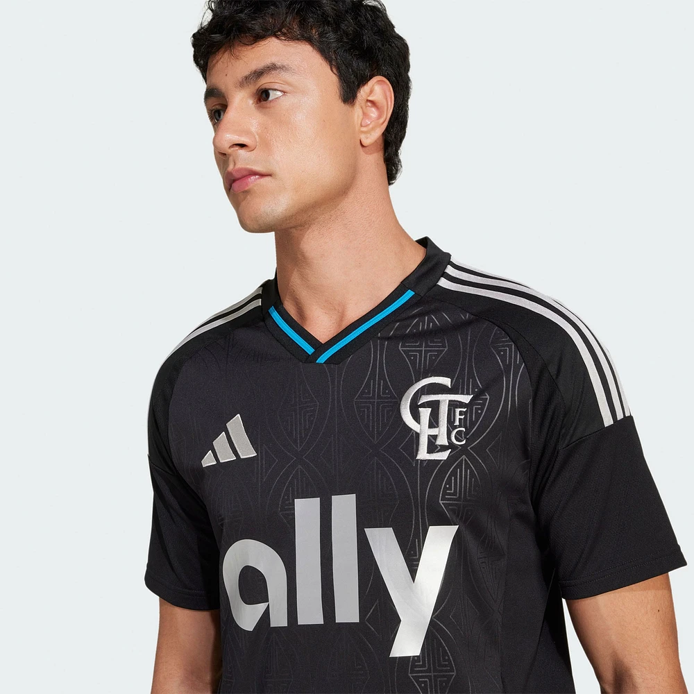 Men's adidas  Black Charlotte FC 2025 Fortress Kit Replica Jersey
