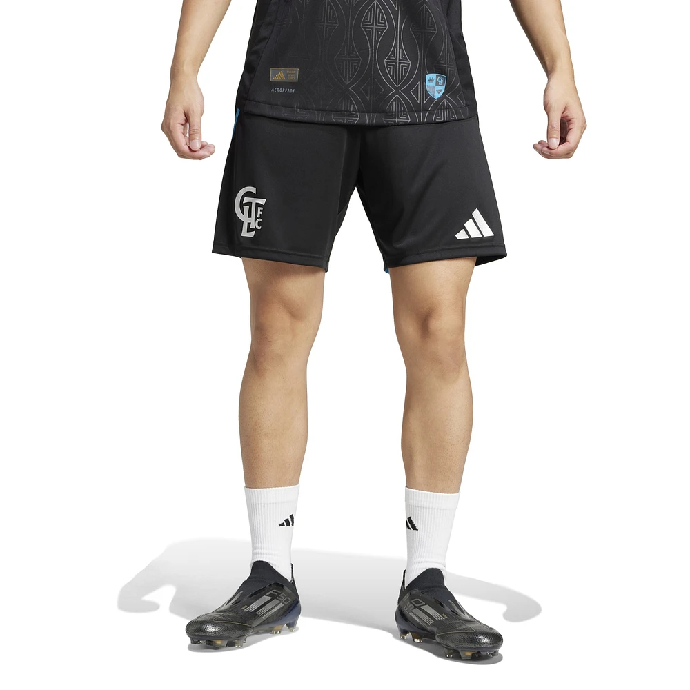 Men's adidas  Black Charlotte FC Away 2025 Fortress Kit Authentic Shorts