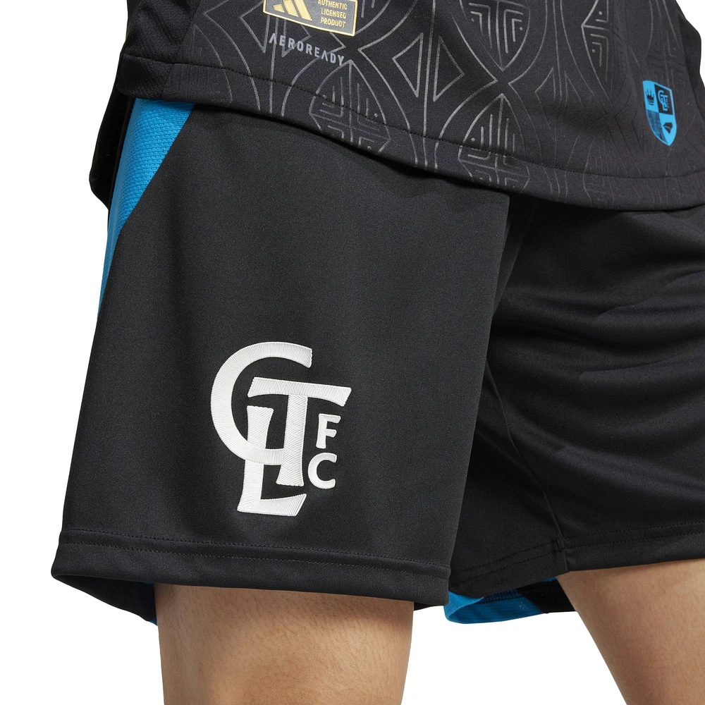 Men's adidas  Black Charlotte FC Away 2025 Fortress Kit Authentic Shorts