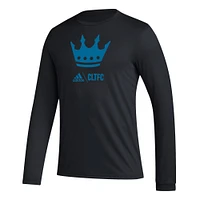 Men's adidas Black Charlotte FC Icon AEROREADY Long Sleeve T-Shirt