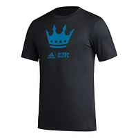 T-shirt adidas Icon Charlotte FC noir pour homme