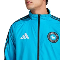 Men's adidas Blue/Black Charlotte FC 2025 Anthem Reversible Full-Zip Jacket