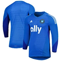 Maillot de gardien but à manches longues adidas Charlotte FC 2023 pour homme bleu