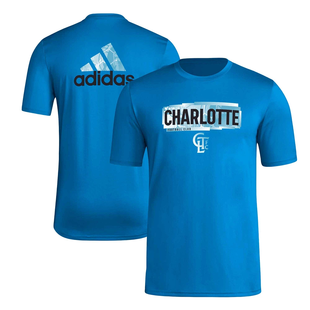 Men's adidas Blue Charlotte FC Local Pop AEROREADY T-Shirt