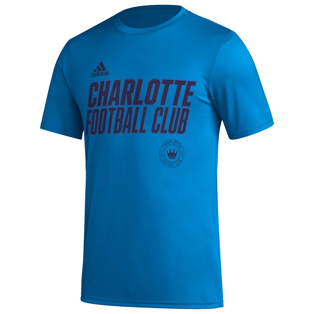 T-shirt à crochet AEROREADY adidas Charlotte FC Team pour homme