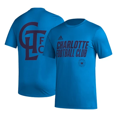 T-shirt à crochet AEROREADY adidas Charlotte FC Team pour homme