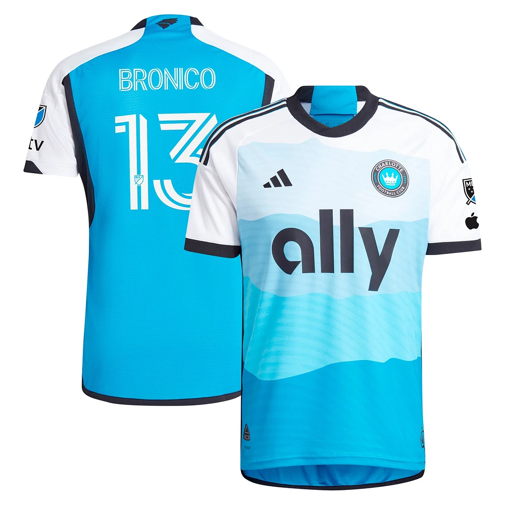 Kit adidas Brandt Bronico Charlotte FC 2024 The Carolina pour homme : découvrez le maillot de joueur authentique