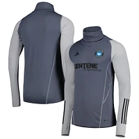 Haut adidas COLD.RDY Charlotte FC Warm Raglan gris pour homme