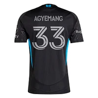 Maillot de joueur authentique adidas Patrick Agyemang Charlotte FC 2025 Fortress Kit noir pour homme