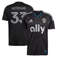 Men's adidas Patrick Agyemang Black Charlotte FC 2025 Fortress Kit Replica Player Jersey