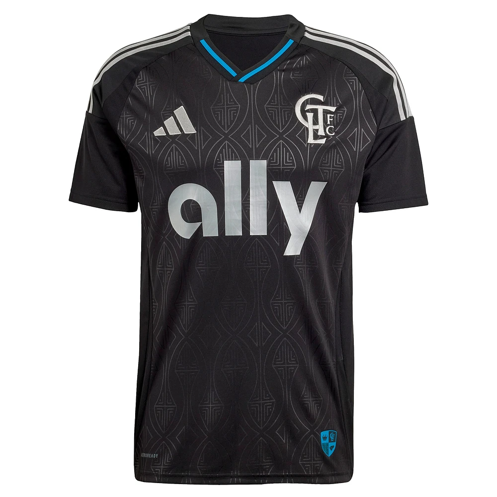 Men's adidas Patrick Agyemang Black Charlotte FC 2025 Fortress Kit Replica Player Jersey