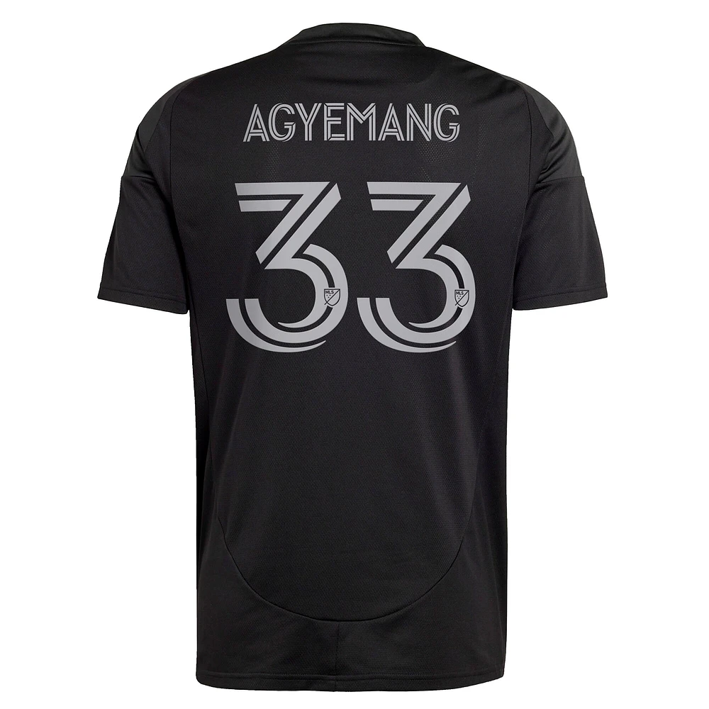 Men's adidas Patrick Agyemang Black Charlotte FC 2025 Fortress Kit Replica Player Jersey