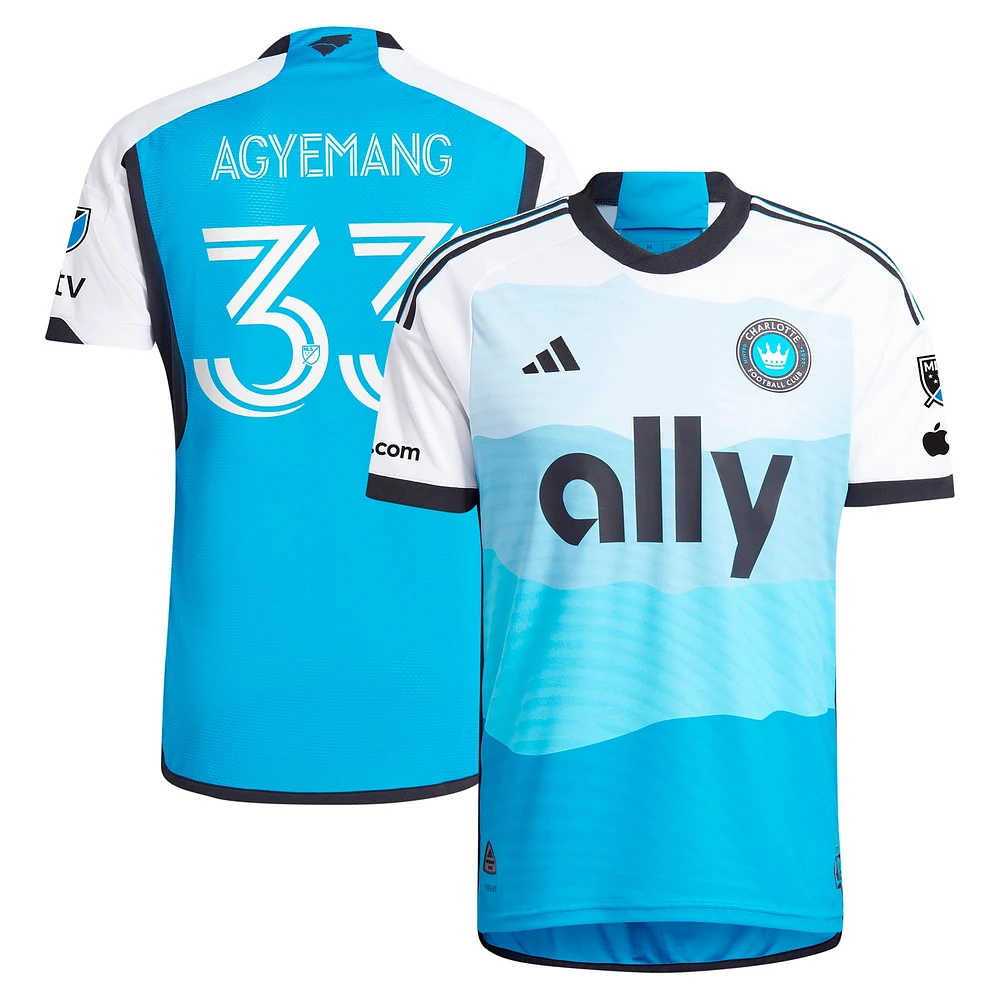 Men's adidas Patrick Agyemang Blue Charlotte FC 2024 The Carolina Kit: Explore Authentic Player Jersey