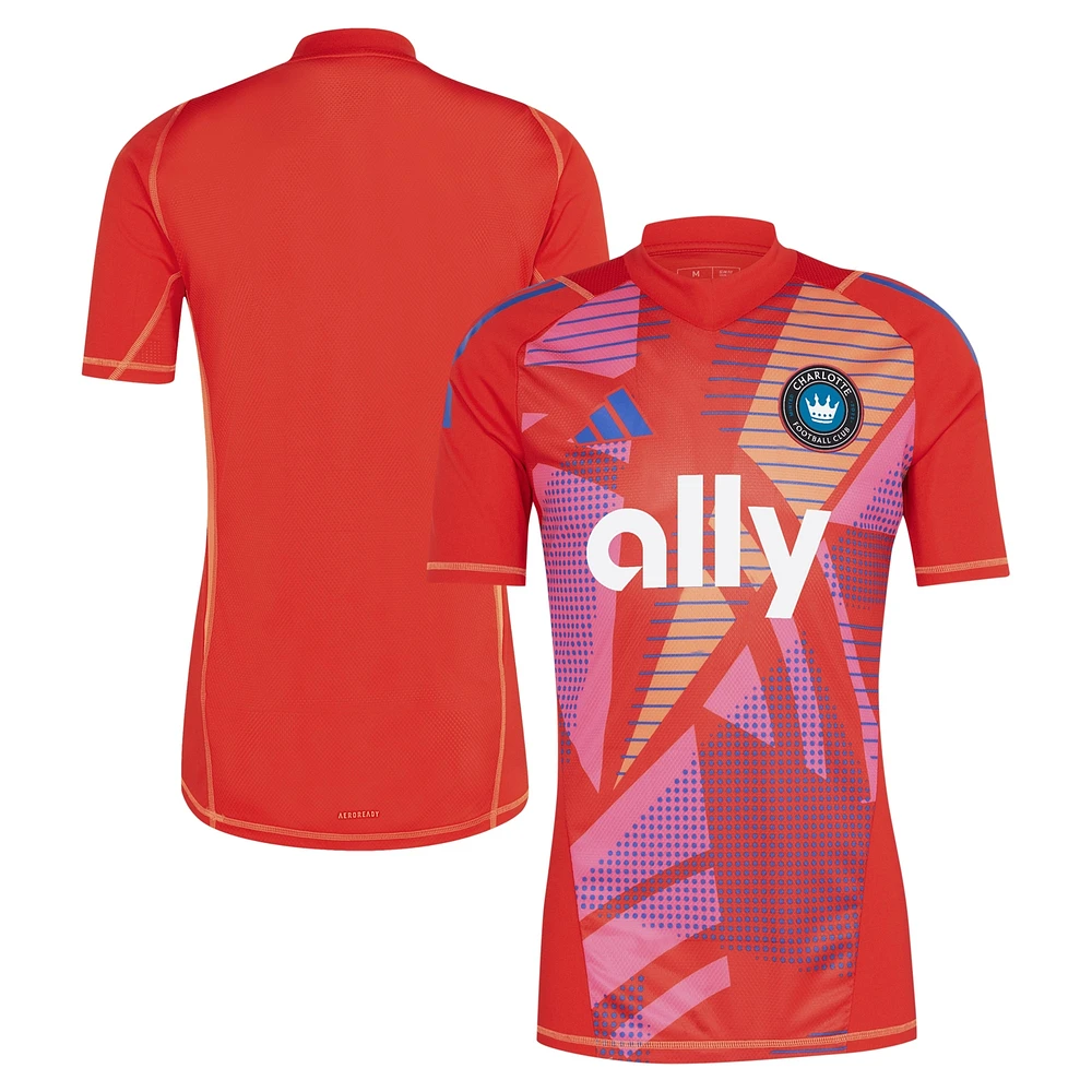 Maillot de gardien but adidas Charlotte FC 2024 rouge pour homme