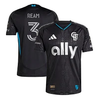 Men's adidas Tim Ream Black Charlotte FC 2025 Fortress Kit Authentic Player Jersey