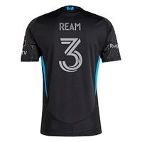 Men's adidas Tim Ream Black Charlotte FC 2025 Fortress Kit Authentic Player Jersey