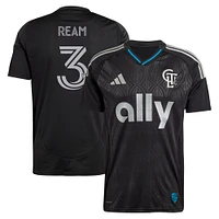 Maillot de joueur réplique du Charlotte FC Fortress Kit 2025 noir Tim Ream pour homme adidas