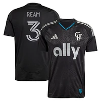 Maillot de joueur réplique du Charlotte FC Fortress Kit 2025 noir Tim Ream pour homme adidas