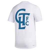T-shirt à crochet AEROREADY adidas Charlotte FC Team pour homme, blanc