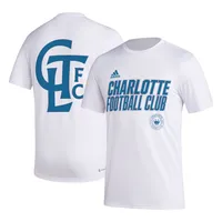 T-shirt à crochet AEROREADY adidas Charlotte FC Team pour homme, blanc
