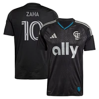 Men's adidas Wilfried Zaha Black Charlotte FC 2025 Fortress Kit Replica Player Jersey