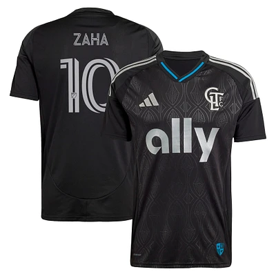 Men's adidas Wilfried Zaha Black Charlotte FC 2025 Fortress Kit Replica Player Jersey