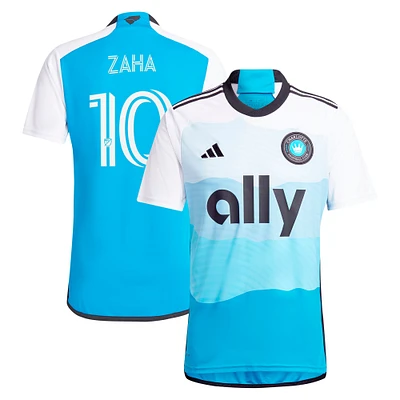Men's adidas Wilfried Zaha Blue Charlotte FC 2024 The Carolina Kit: Explore Replica Player Jersey