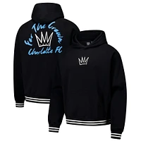 Sweat à capuche surdimensionné Charlotte FC Crown pour homme, noir