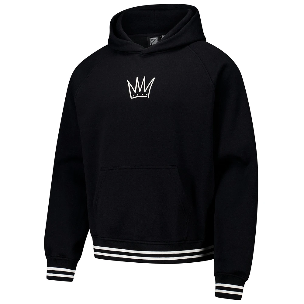 Men's Black Charlotte FC Crown Oversized Pullover Hoodie