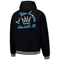 Sweat à capuche surdimensionné Charlotte FC Crown pour homme, noir