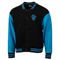 Men's Black Charlotte FC Fast Break Varsity Full-Snap Jacket