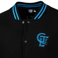 Men's Black Charlotte FC Fast Break Varsity Full-Snap Jacket