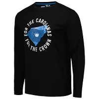 Men's Black Charlotte FC Shadow Heavy Long Sleeve T-Shirt