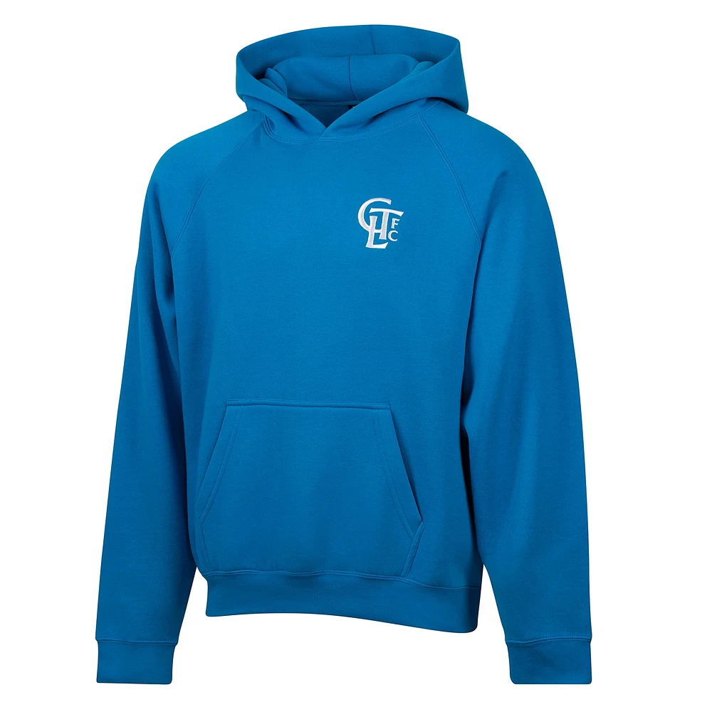 Men's  Blue Charlotte FC Hometown Oversized Raglan Pullover Hoodie