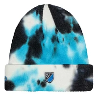 Bonnet en tricot à revers tie-dye psychédélique Charlotte FC pour hommes