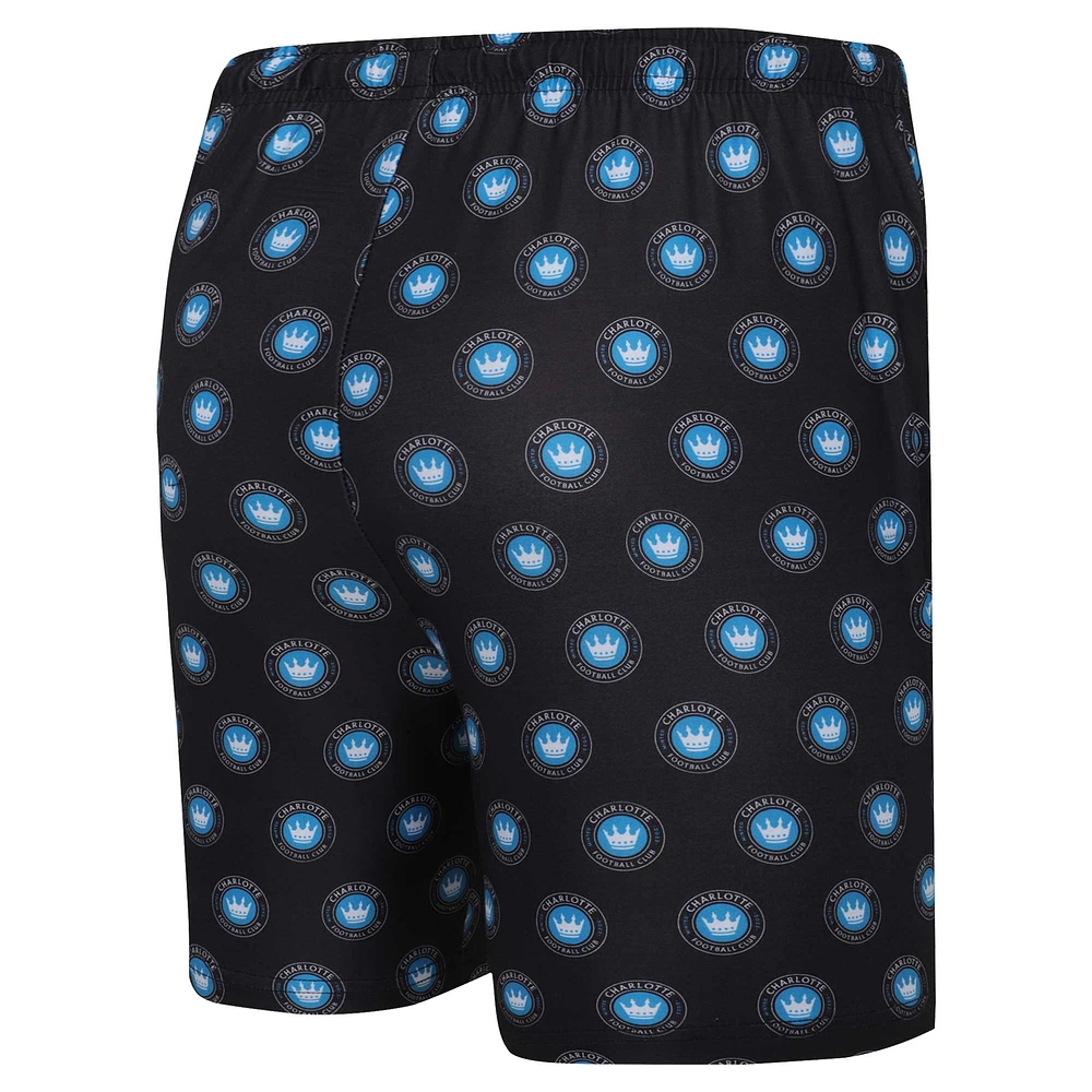 Ensemble de deux shorts Concepts Sport Charlotte FC Gauge noirs pour hommes