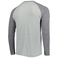 Men's Concepts Sport Heathered Gray/Heathered Charcoal Charlotte FC Ledger Raglan Long Sleeve T-Shirt