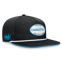 Casquette Snapback Charlotte FC Iron Golf noire de marque Fanatics pour hommes